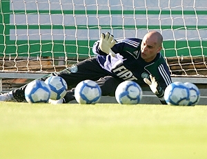 Marcos no treino do Palmeiras
