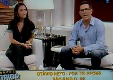 Apresentadores do programa Manh� Maior ficaram constrangidos com a falta de educa��o do telespectador