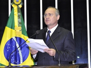 Calheiros, durante discurso no Senado.
