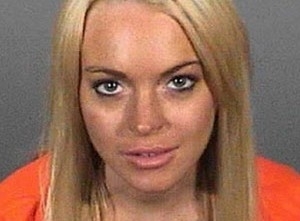 Foto da ficha policial de Lohan