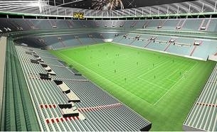 Maquete da parte interna da futura Arena Multiuso do Verdo: obra  uma das mais adiantadas