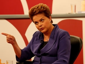Dilma Rousseff durante o programa 