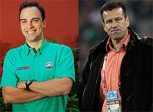 Tadeu Schmidt (esq.), jornalista que leu coment�rio em tom editorial no 