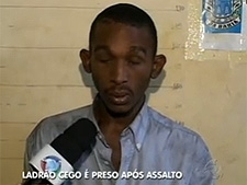 Criminoso cego � preso ap�s assalto.