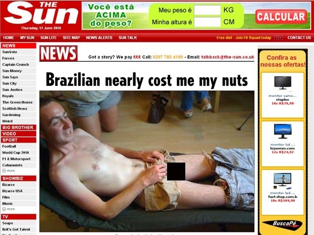 Joe Cooper quase perdeu um testculo com a brincadeira