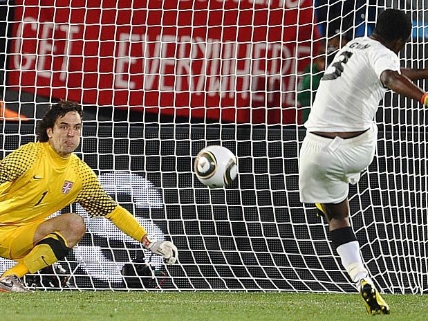 Gol de p�nalti deu vit�ria para Gana contra a S�rvia