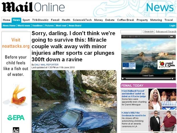 Casal caiu de uma altura de 90 metros