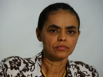 A pr�-candidata do Partido Verde � presid�ncia da Rep�blica, Marina Silva