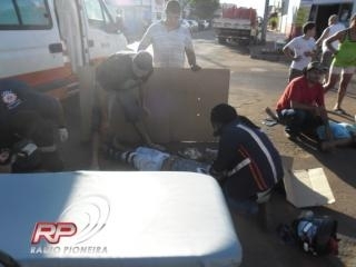 SAMU ao realizar primeiros socorro