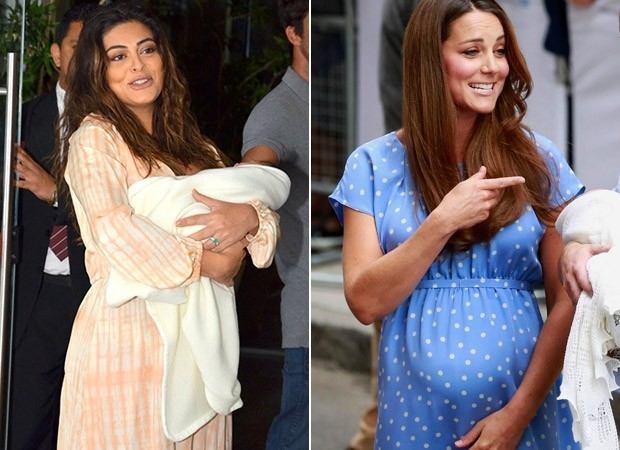 Juliana Paes e Kate Middleton deixam maternidade ap�s darem � luz esta semana