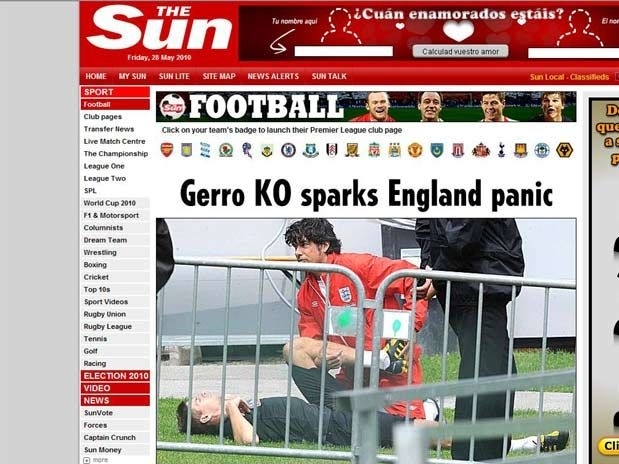 Imprensa inglesa mostra temor com leso na panturrilha direita de Gerrard