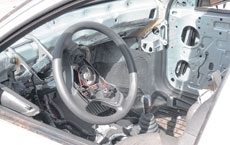 Prisma zero km foi recuperado pela Polcia no bairro Trs Barras, mas est totalmente 