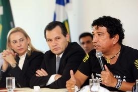 Governador Silval Barbosa e o Senador Magno Malta, durante o Projeto de Combate a Pedofilia