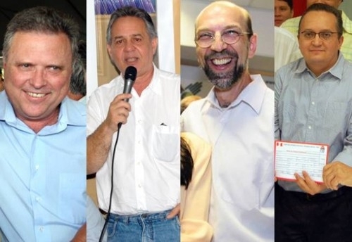 Os pr-candidatos Maggi, Paes de Barros, Abicalil e Taques