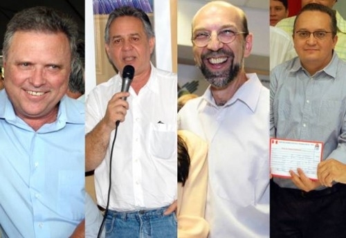 Os pr-candidatos Maggi, Paes de Barros, Abicalil e Taques