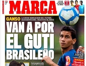 Ganso na capa do Marca