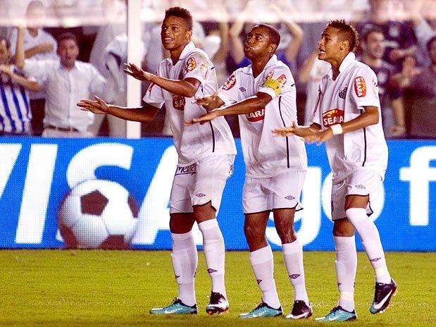 Santos marcou com Andr, Neymar e Wesley; Corra descontou para o Atltico-MG
