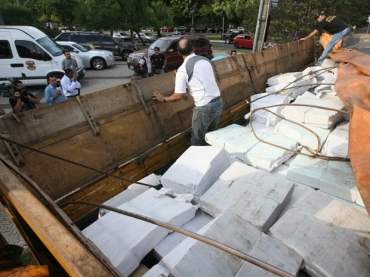 Segundo a Pol�cia Federal, maconha era transportada junto com adubo org�nico