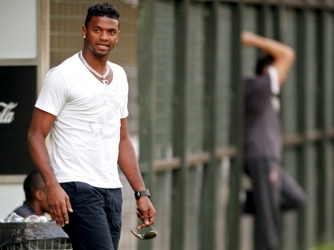 Felipe na sada do treino do Corinthians 