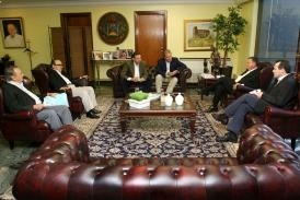 Blairo Maggi e Silval Barbosa recebem os Presidentes da Brenco, Philippe Reichtul e ETH Bioenergia, Jos Carlos Grubisic