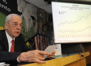 O ministro da Agricultura, Reinhold Stephanes, nesta tera-feira (9). 