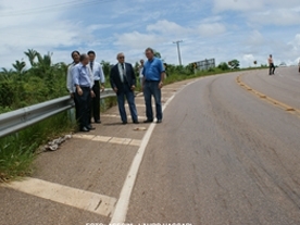 A vistoria detectou a necessidade de correo daquele ponto, e uma das solues seria a alterao do traado da pista