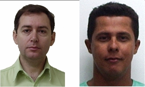 ( esquerda, o piloto Rafael Delgado Sobrinho, e  direita o cinegrafista, Alexandre Silva de Moura)