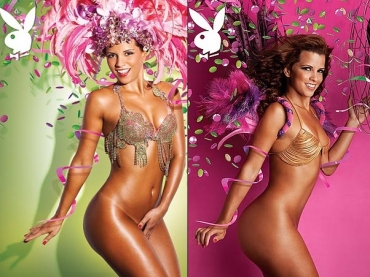 Revista divulga fotos de Renata Santos nua