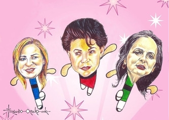 Secretria e primeira-dama Terezinha Maggi, a ex-deputada Tet Bezerra e a senadora Serys Marli.