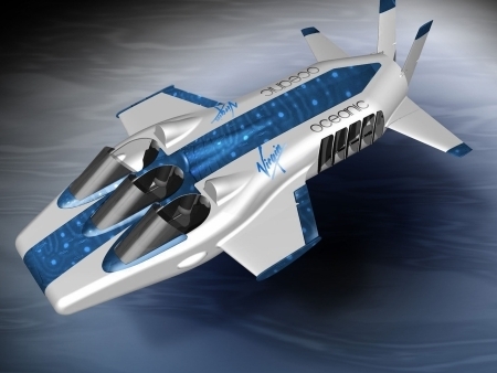 Necker Nymph tem lugar para dois passageiros e um piloto; viagens podem durar at� duas horas.