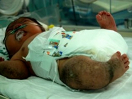 Um dia, ele vai crescer e dar uma banana para os pais que o abandonaram.