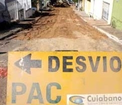 Obras do PAC continuam paralisadas em Cuiab e Vrzea Grande desde agosto do ano passado 