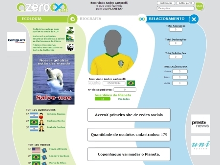 Na AzeroX usurio vai poder compartilhar fotos e filmes e tambm receber informaes sobre como proteger o ambiente.