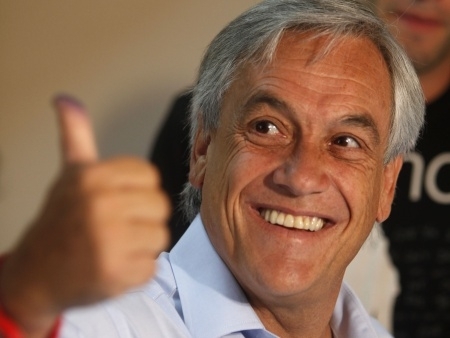 Pi�era, logo ap�s o voto; Direitista Pi�era � eleito presidente no Chile