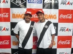 Perdigo e Gabiru, novos reforos, foram apresentados ontem em coletiva convocada por Eder Moraes