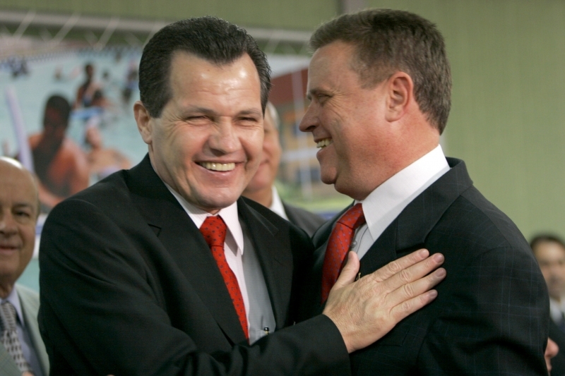 Vice-governador Silval Barbosa (PMDB), e o governador Blairo Maggi (PR)