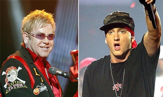 O cantor britnico Elton John disse em entrevista que est ajudando o rapper americano Eminem a deixar drogas