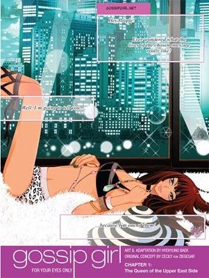 A personagem Blair Waldorf na capa de um dos volumes de 