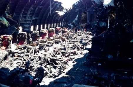 O avio teria se incendiado ao aterrissar no aeroporto