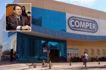 Fachada do Comper da Avenida do CPA; no destaque, juiz Sebasti�o de Arruda