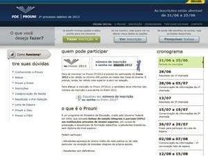Site do ProUni