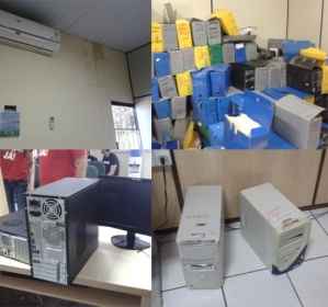 Imagens mostram precariedade das instala��es do Detran em Rondon�polis. Categoria reivindica melhorias