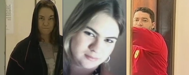 Jssica (no centro) foi morta pelo marido que disse em depoimento que queria ficar com a sogra