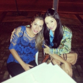 Adriana e a amiga Lalai Lima 