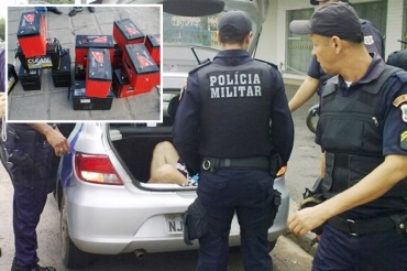 Operao da PM na Acrimat resultou na apresentao de baterias furtadas e na priso de 9 suspeitos