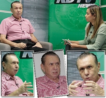 Deputado Carlos Bezerra, em entrevista a Talita Ormond, do RDTV
