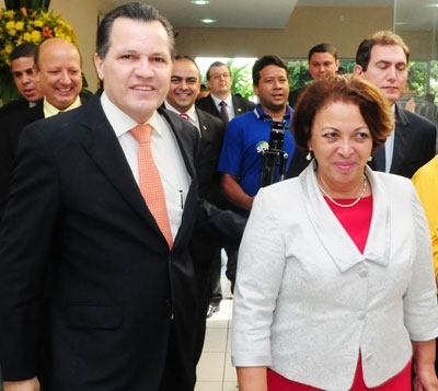 Governador Silval Barbosa e ministra-chefe Ideli Salvatti