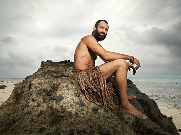 O brit�nico Ed Stafford na ilha deserta em Fiji