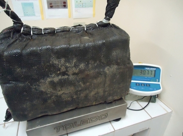 Parte da droga apreendida