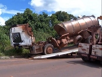 Caminho transportava leite e saiu de Itaba com destino a Sinop